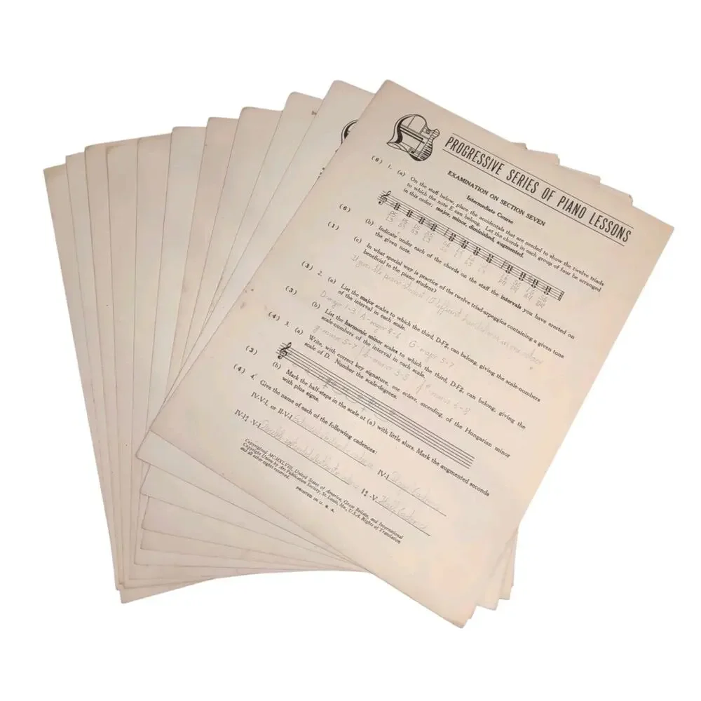Progressive Series Theory Text Courses Sections 4 to 9 Jr to Sr Piano Lessons